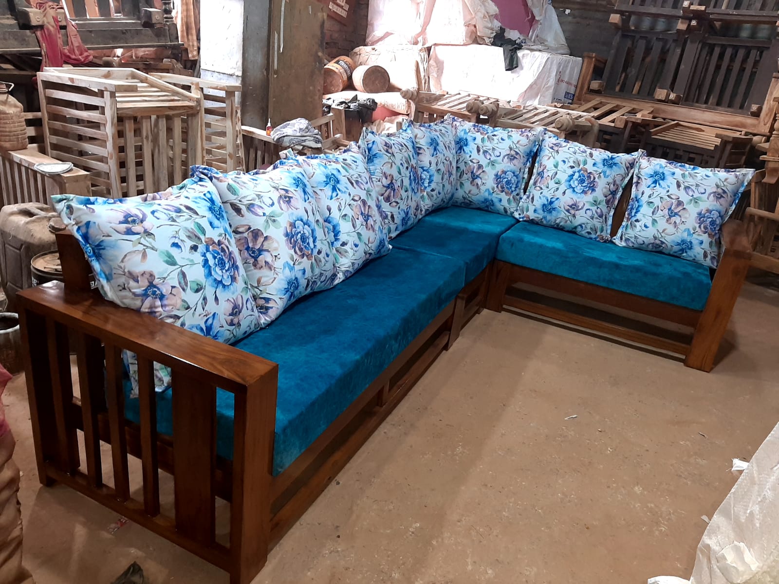WOODEN SOFA SET